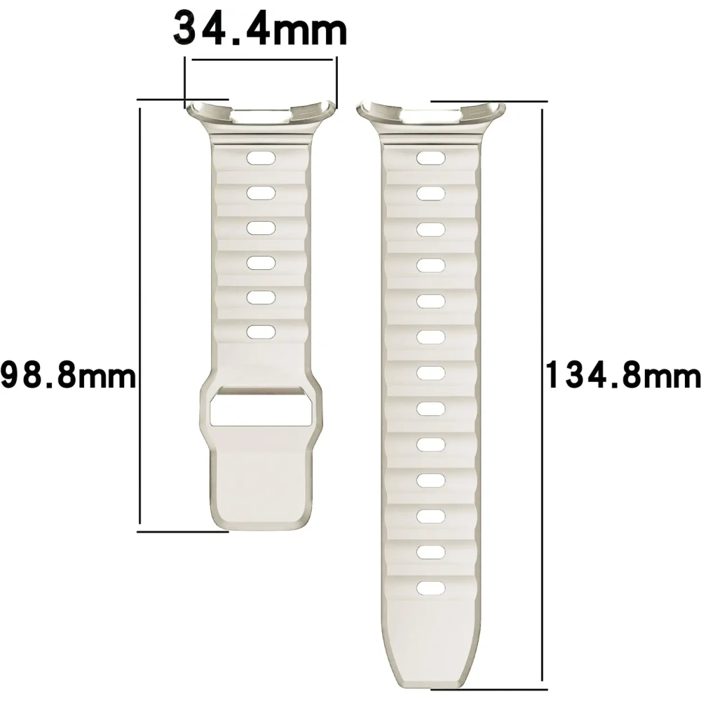 Silikonowy pasek Bizon Strap Watch Silicone do Samsung Galaxy Watch Ultra 47 mm jasnobeżowy