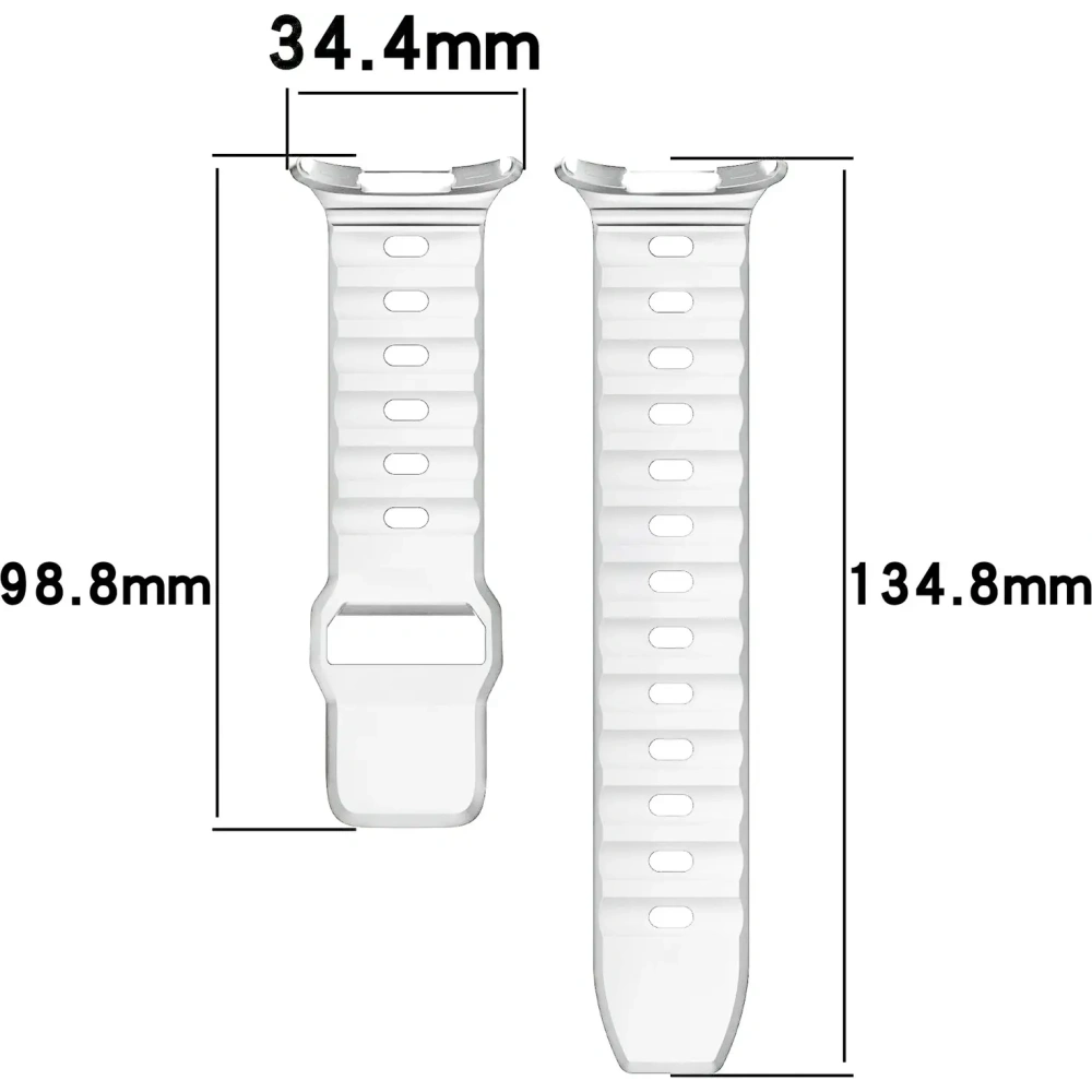 Silikonowy pasek Bizon Strap Watch Silicone do Samsung Galaxy Watch Ultra 47 mm biały