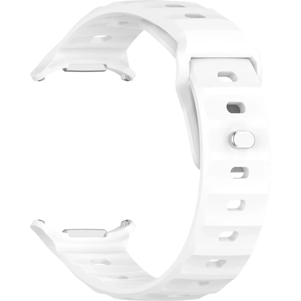 Silikonowy pasek Bizon Strap Watch Silicone do Samsung Galaxy Watch Ultra 47 mm biały