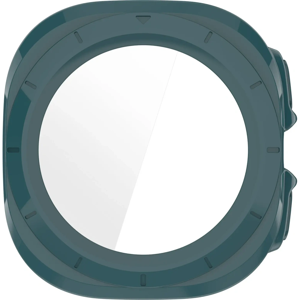 Etui ze szkłem do zegarka Bizon Case+Glass Watch do Samsung Galaxy Watch Ultra 47 mm zielone