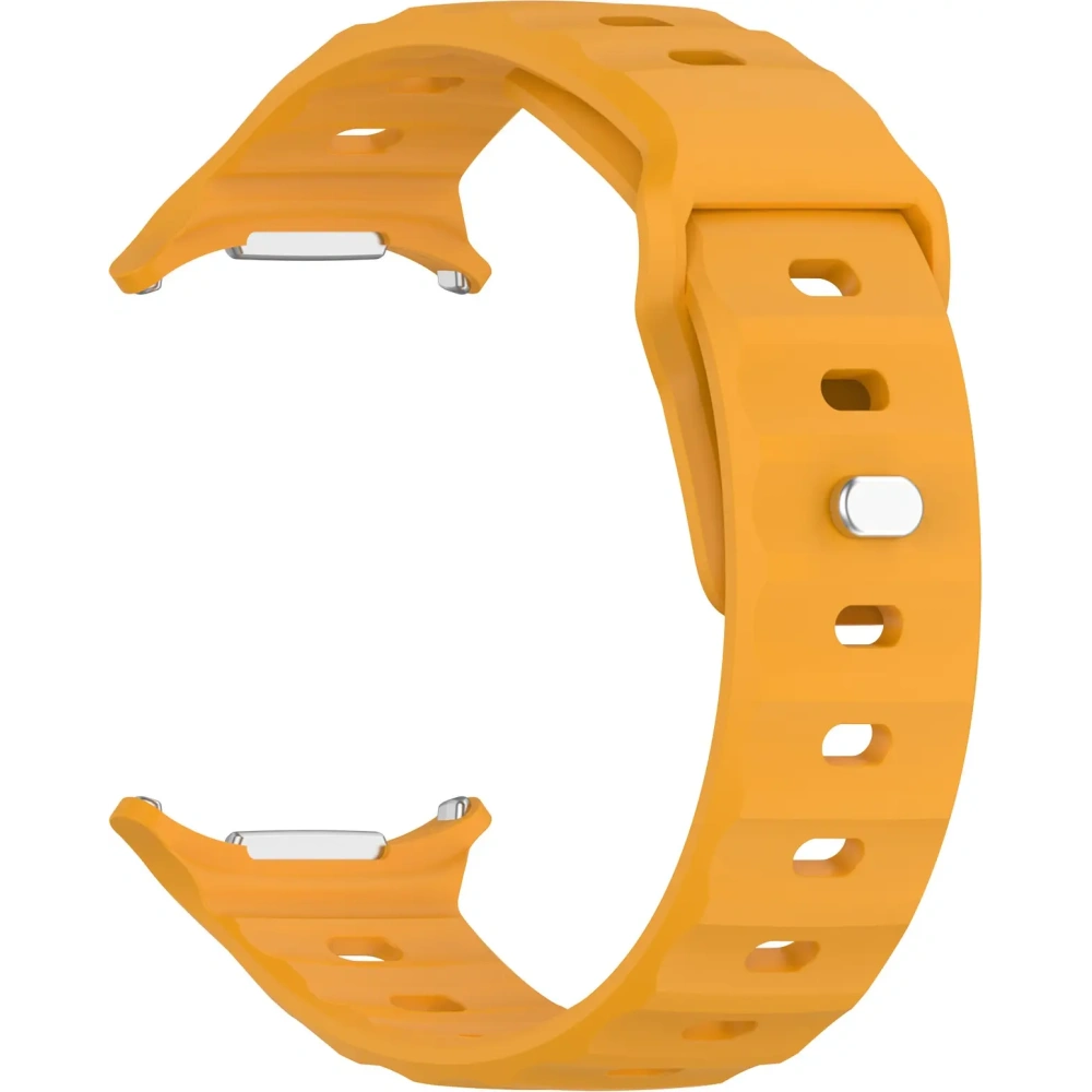 Silikonowy pasek Bizon Strap Watch Silicone do Samsung Galaxy Watch Ultra 47 mm żółty