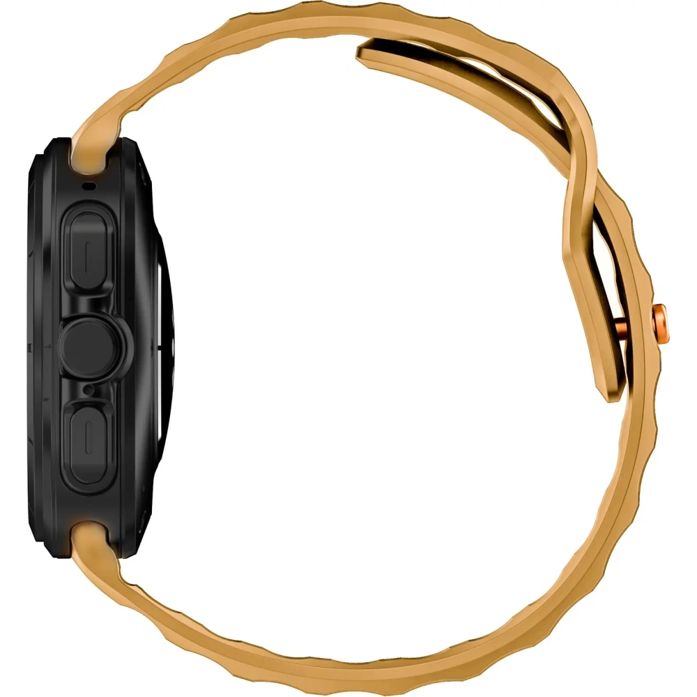 Silikonowy pasek Bizon Strap Watch Silicone do Samsung Galaxy Watch Ultra 47 mm żółty