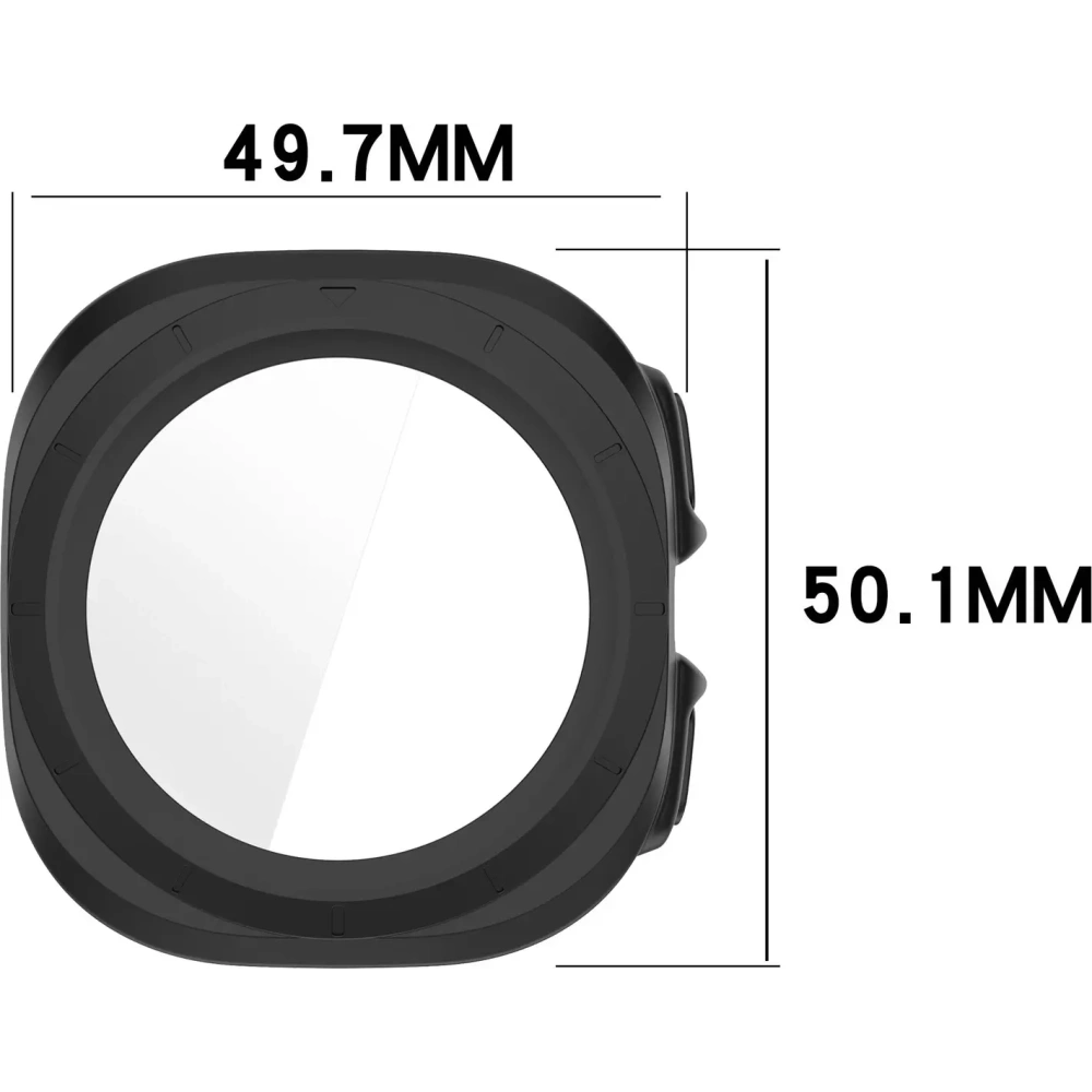 Etui ze szkłem do zegarka Bizon Case+Glass Watch do Samsung Galaxy Watch Ultra 47 mm matowo czarne