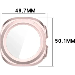Kup Etui ze szkłem do zegarka Bizon Case+Glass Watch do Samsung Galaxy Watch Ultra 47 mm satynowo różowe - BIZ6064 - {ean13} - Sklep Home Screen