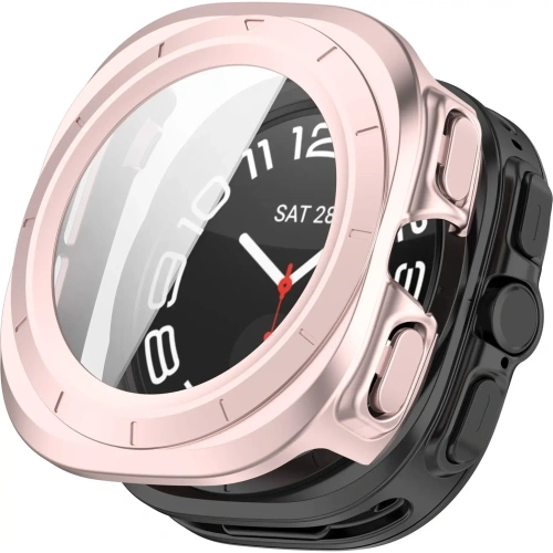 Kup Bizon Case+Glass Uhr Samsung Galaxy Watch Ultra 47 mm satin pink - BIZ6064 - {ean13} - Sklep Home Screen