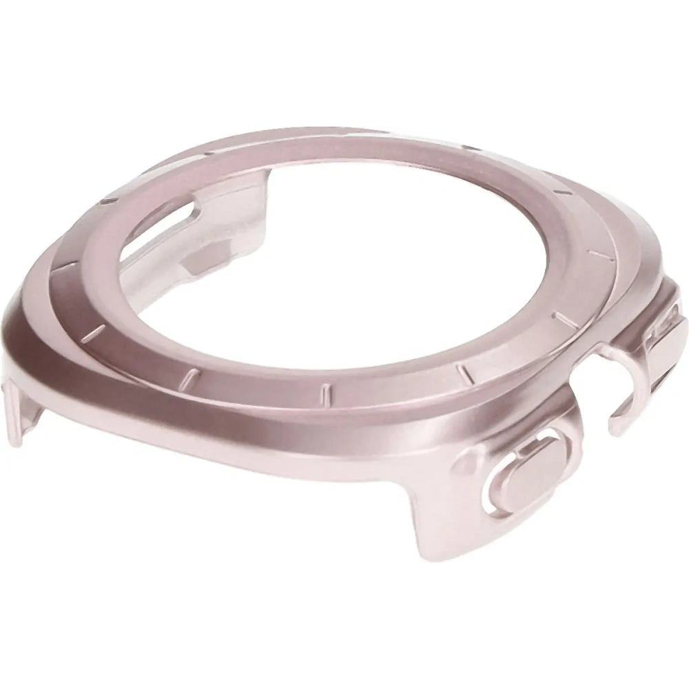 Etui ze szkłem do zegarka Bizon Case+Glass Watch do Samsung Galaxy Watch Ultra 47 mm satynowo różowe