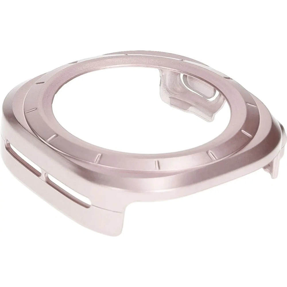 Etui ze szkłem do zegarka Bizon Case+Glass Watch do Samsung Galaxy Watch Ultra 47 mm satynowo różowe