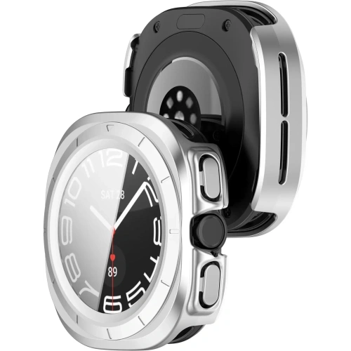 Kup Bizon Case+Glass Uhr Samsung Galaxy Uhr Ultra 47 mm satin silber - BIZ6067 - {ean13} - Sklep Home Screen