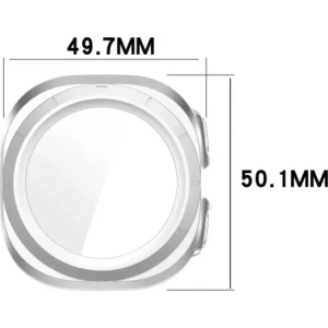 Kup Etui ze szkłem do zegarka Bizon Case+Glass Watch do Samsung Galaxy Watch Ultra 47 mm satynowo srebrne - BIZ6067 - {ean13} - Sklep Home Screen