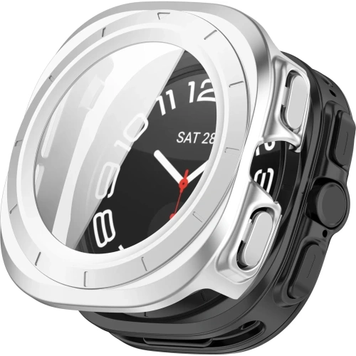 Kup Bizon Case+Glass Uhr Samsung Galaxy Uhr Ultra 47 mm satin silber - BIZ6067 - {ean13} - Sklep Home Screen