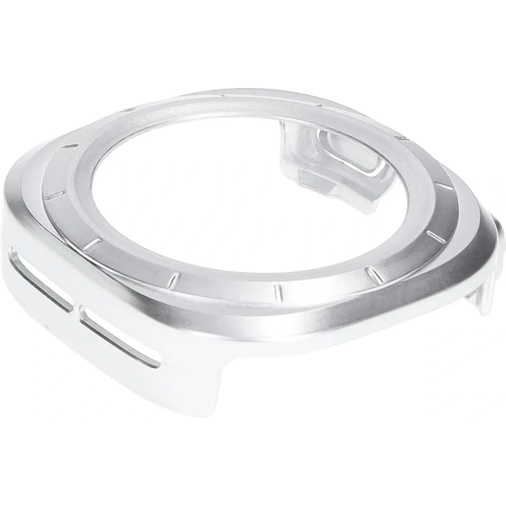 Etui ze szkłem do zegarka Bizon Case+Glass Watch do Samsung Galaxy Watch Ultra 47 mm satynowo srebrne