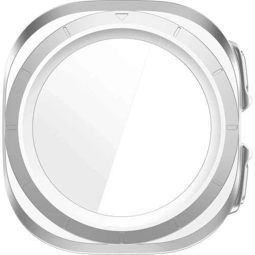 Kup Bizon Case+Glass Óra Samsung Galaxy Watch Ultra 47 mm selyem ezüst - BIZ6067 - {ean13} - Sklep Home Screen