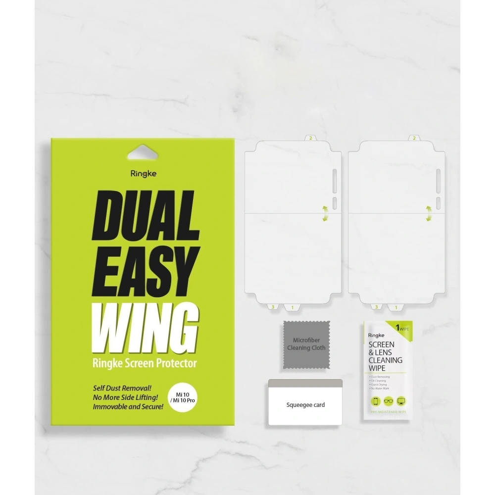2x folia Xiaomi Mi 10/Pro - Ringke Dual Easy Wing - Home Screen