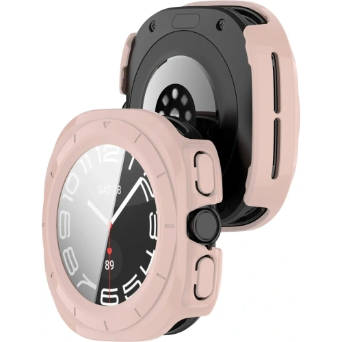 Kup Etui ze szkłem do zegarka Bizon Case+Glass Watch do Samsung Galaxy Watch Ultra 47 mm różowe - BIZ6069 - {ean13} - Sklep Home Screen