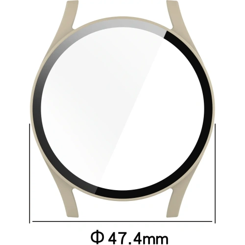 Buy Bizon Case+Glass Watch Samsung Galaxy Watch 7 44 mm beige - BIZ6070 - {ean13} - Home Screen Store Europe
