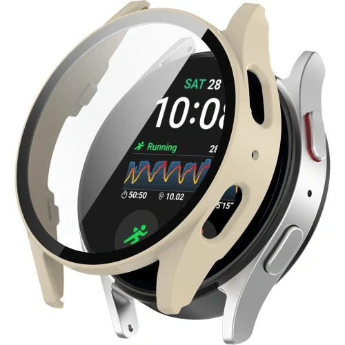 Buy Bizon Case+Glass Watch Samsung Galaxy Watch 7 44 mm beige - BIZ6070 - {ean13} - Home Screen Store Europe