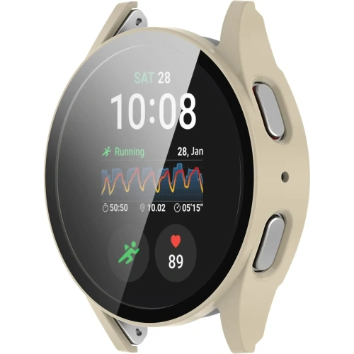 Buy Bizon Case+Glass Watch Samsung Galaxy Watch 7 44 mm beige - BIZ6070 - {ean13} - Home Screen Store Europe