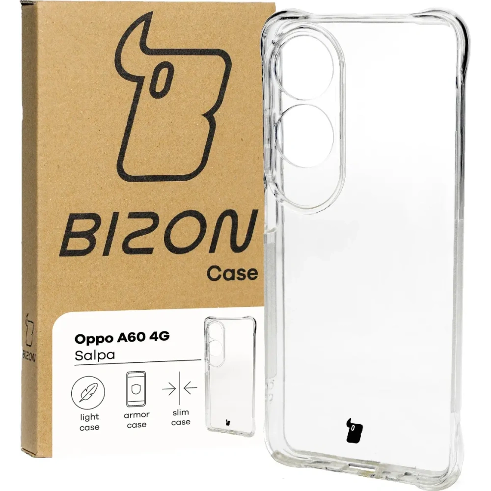 Elastyczne etui Bizon Case Salpa do Oppo A60 4G przezroczyste