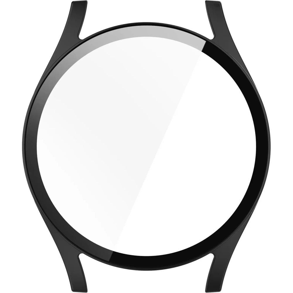 Etui ze szkłem do zegarka Bizon Case+Glass Watch do Samsung Galaxy Watch 7 44 mm czarne