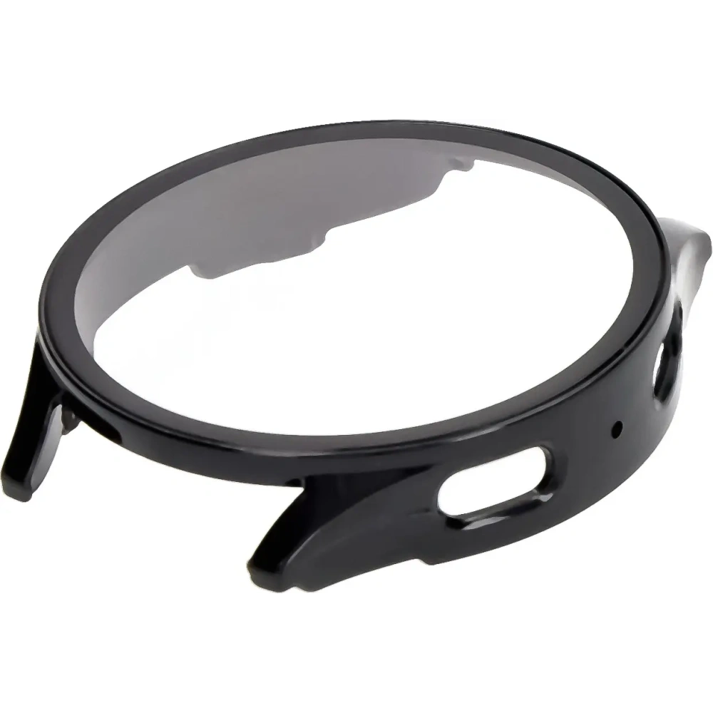 Etui ze szkłem do zegarka Bizon Case+Glass Watch do Samsung Galaxy Watch 7 44 mm czarne