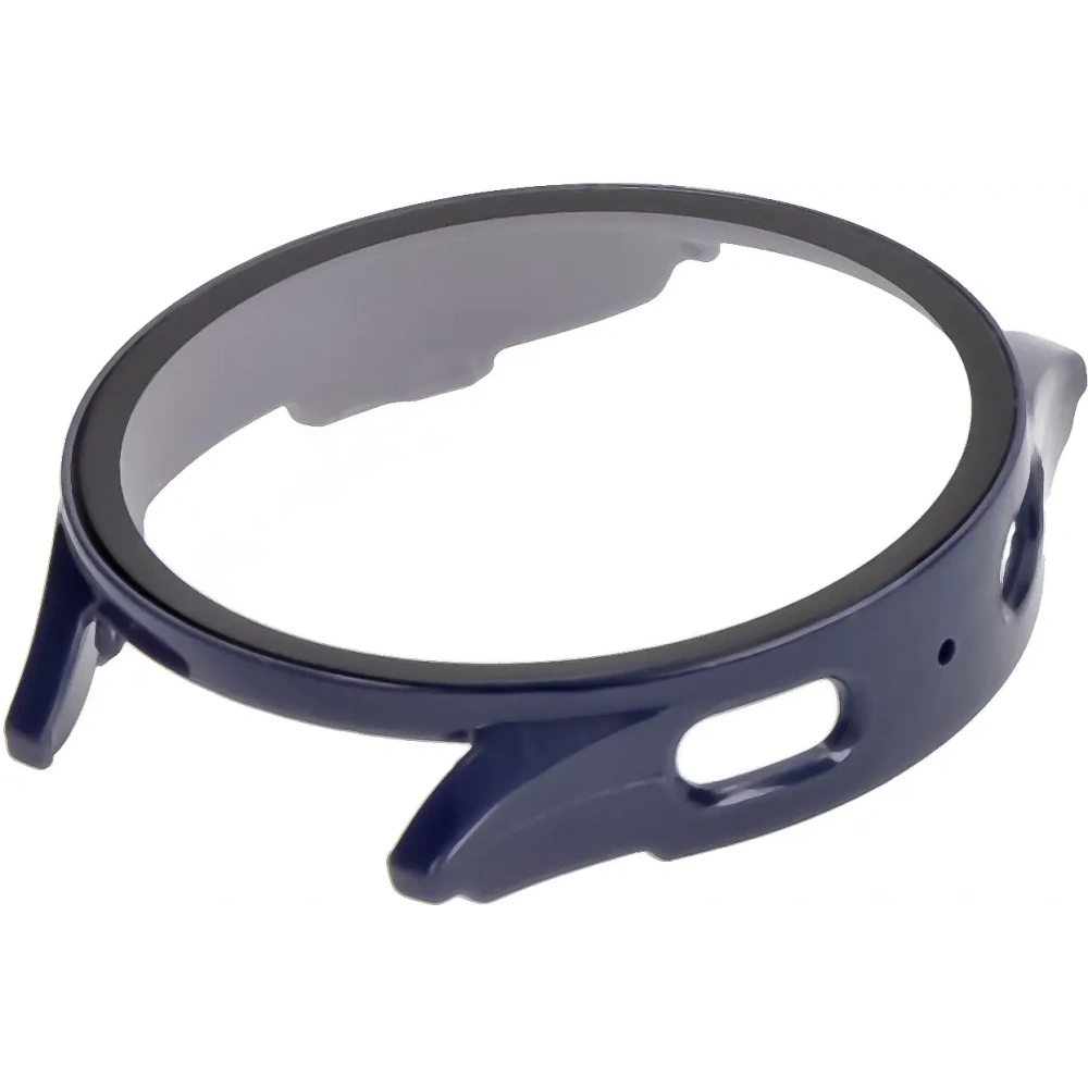 Etui ze szkłem do zegarka Bizon Case+Glass Watch do Samsung Galaxy Watch 7 44 mm niebieskie