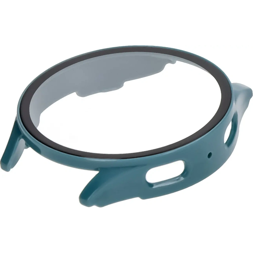 Etui ze szkłem do zegarka Bizon Case+Glass Watch do Samsung Galaxy Watch 7 44 mm zielone