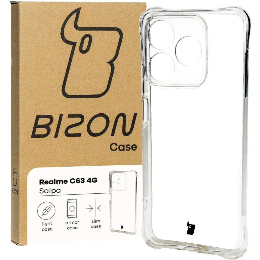 Elastyczne etui Bizon Case Salpa do Realme C63 4G przezroczyste