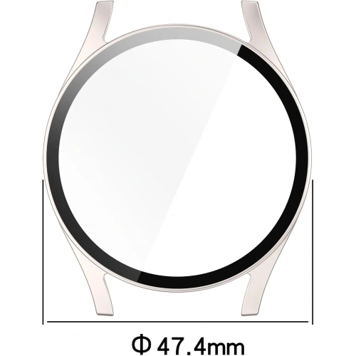 Kup Etui ze szkłem do zegarka Bizon Case+Glass Watch do Samsung Galaxy Watch 7 44 mm satynowo szampańskie - BIZ6080 - {ean13} - Sklep Home Screen