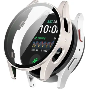 Kup Bizon Case+Glass Watch Samsung Galaxy Watch 7 44 mm satin champagne - BIZ6080 - {ean13} - Sklep Home Screen