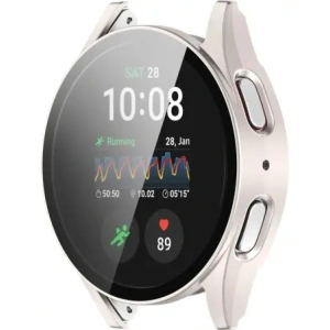 Kup Bizon Case+Glass Watch Samsung Galaxy Watch 7 44 mm satin champagne - BIZ6080 - {ean13} - Sklep Home Screen