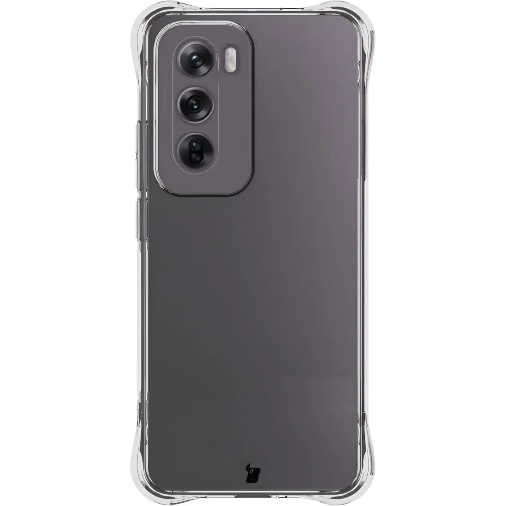 Etui + 2x folia na ekran Bizon Case Clear Pack do Oppo Reno12 przezroczyste