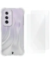 Bizon Case Clear Pack husă flexibilă + 2x peliculă de protecție pentru ecran Oppo Reno12 Pro transparent