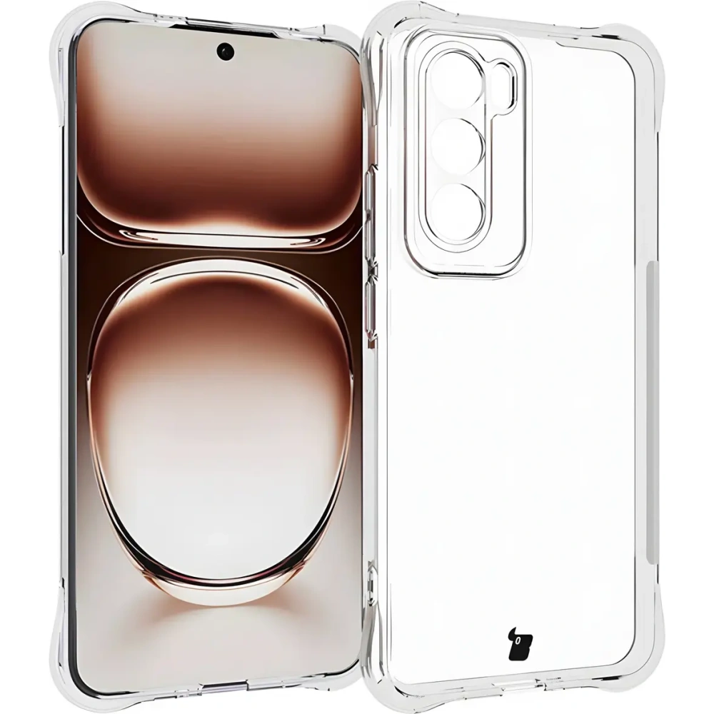 Etui + 2x folia na ekran Bizon Case Clear Pack do Oppo Reno12 Pro przezroczyste