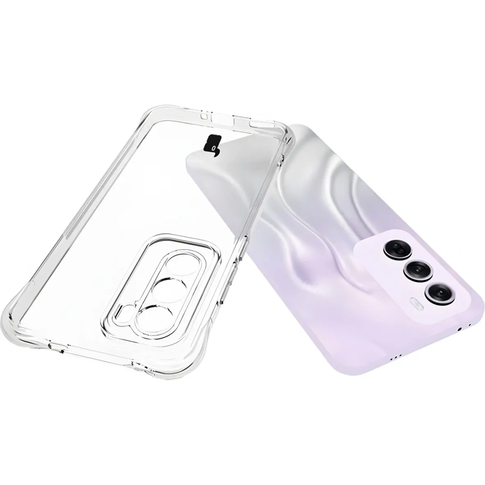 Etui + 2x folia na ekran Bizon Case Clear Pack do Oppo Reno12 Pro przezroczyste