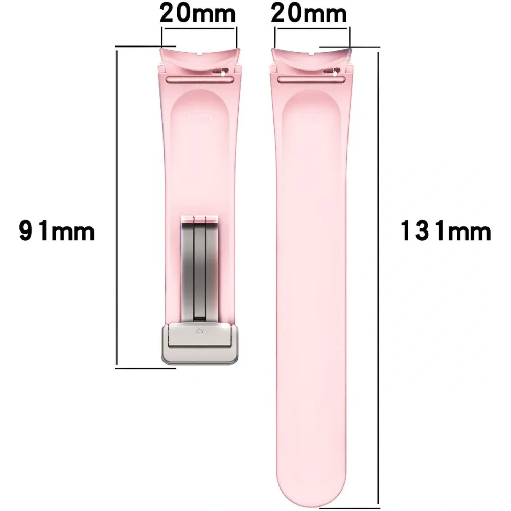 Silikonowy pasek Bizon Strap Watch Silicone do Samsung Galaxy Watch FE/7/6/6 Classic/5/5 Pro/4/4 Classic jasnoróżowy