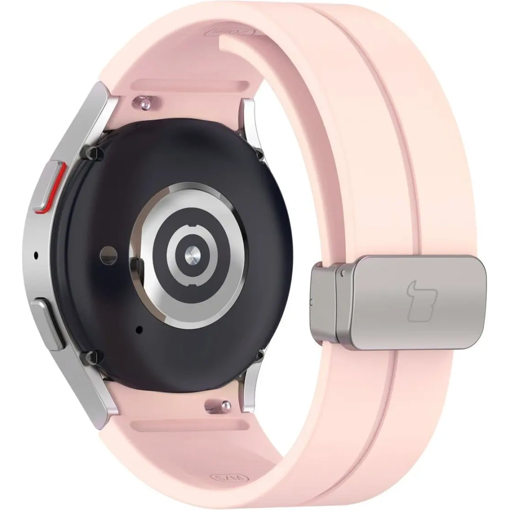 Silikonowy pasek Bizon Strap Watch Silicone do Samsung Galaxy Watch FE/7/6/6 Classic/5/5 Pro/4/4 Classic jasnoróżowy