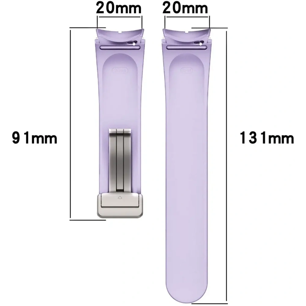 Silikonowy pasek Bizon Strap Watch Silicone do Samsung Galaxy Watch FE/7/6/6 Classic/5/5 Pro/4/4 Classic lawendowy