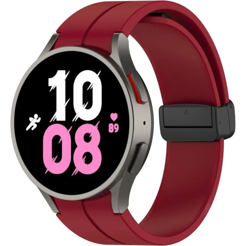 Kup Bizon Strap Watch Silikon Samsung Galaxy Watch FE/7/6/6 Classic/5/5 Pro/4/4 Classic burgunderrot - BIZ6089 - {ean13} - Sklep Home Screen