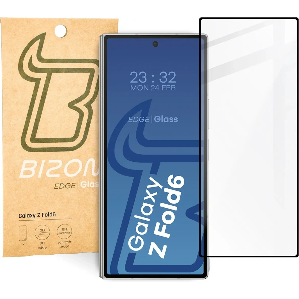 Szkło hartowane Bizon Glass Edge 2 do Samsung Galaxy Z Fold6 czarna ramka