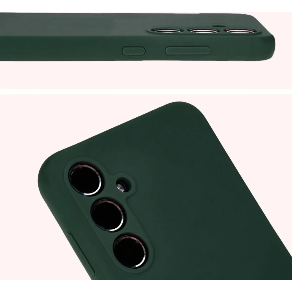 Silikonowe etui Bizon Soft Case do Samsung Galaxy A35 5G ciemnozielone