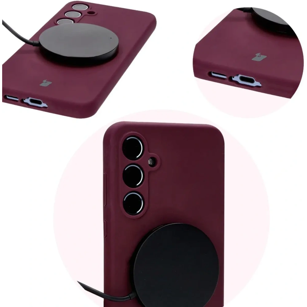 Silikonowe etui Bizon Soft Case do Samsung Galaxy A35 5G ciemnofioletowe