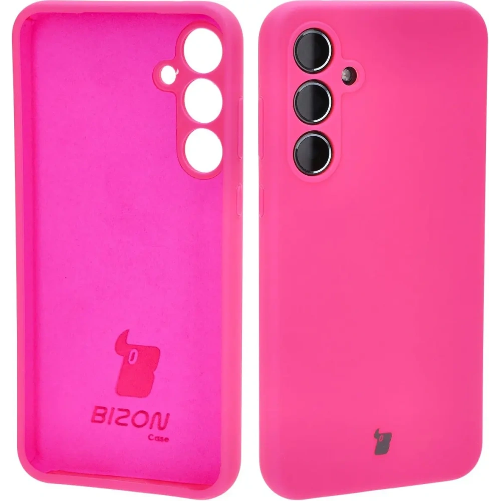 Silikonowe etui Bizon Soft Case do Samsung Galaxy A35 5G neonowo-różowe