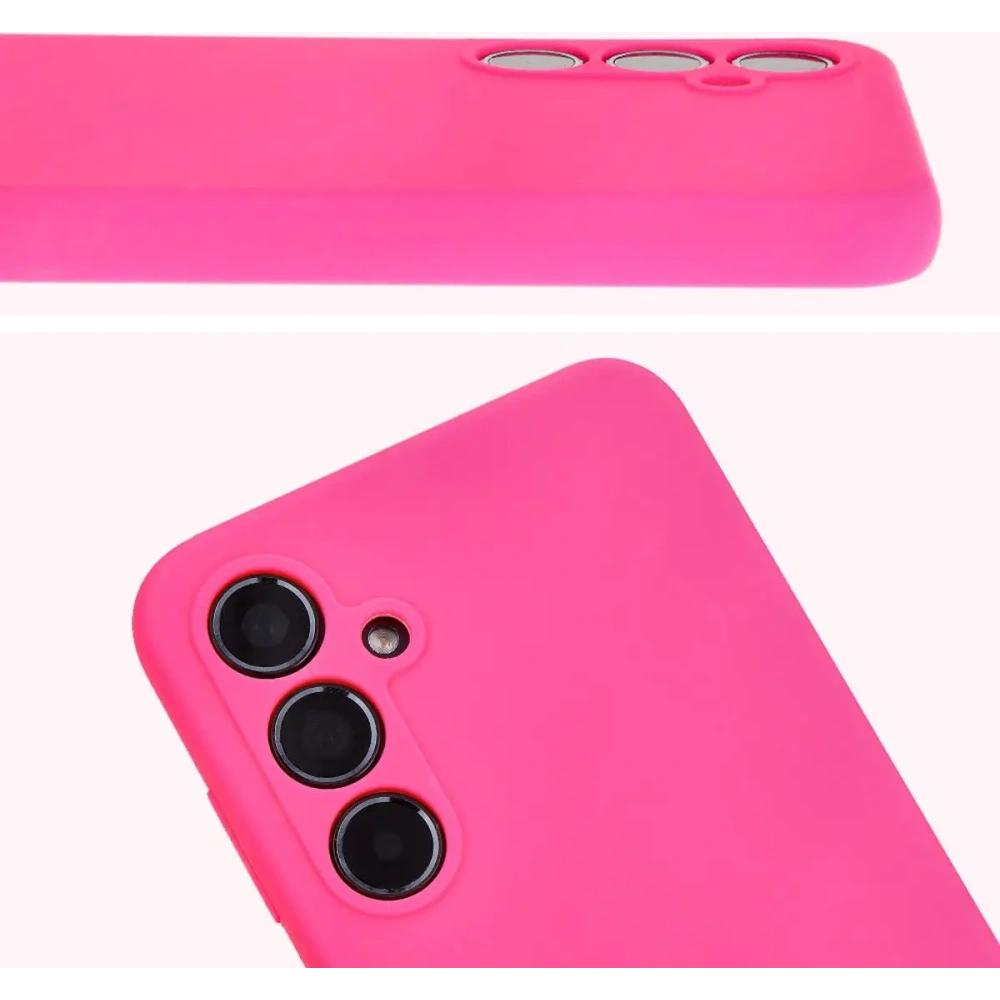 Silikonowe etui Bizon Soft Case do Samsung Galaxy A35 5G neonowo-różowe