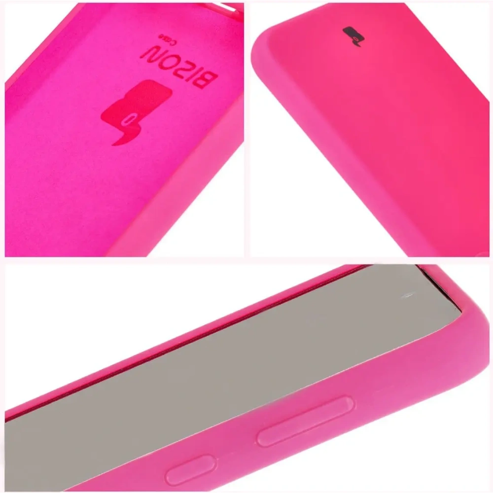 Silikonowe etui Bizon Soft Case do Samsung Galaxy A35 5G neonowo-różowe