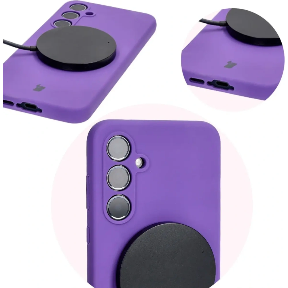 Silikonowe etui Bizon Soft Case do Samsung Galaxy A35 5G fioletowe