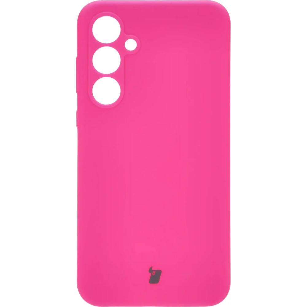 Silikonowe etui Bizon Soft Case do Samsung Galaxy A55 5G neonowo-różowe