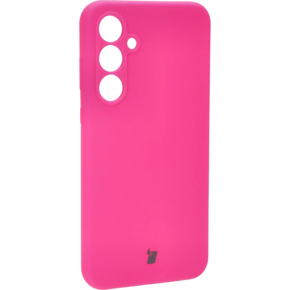 Silikonowe etui Bizon Soft Case do Samsung Galaxy A55 5G neonowo-różowe