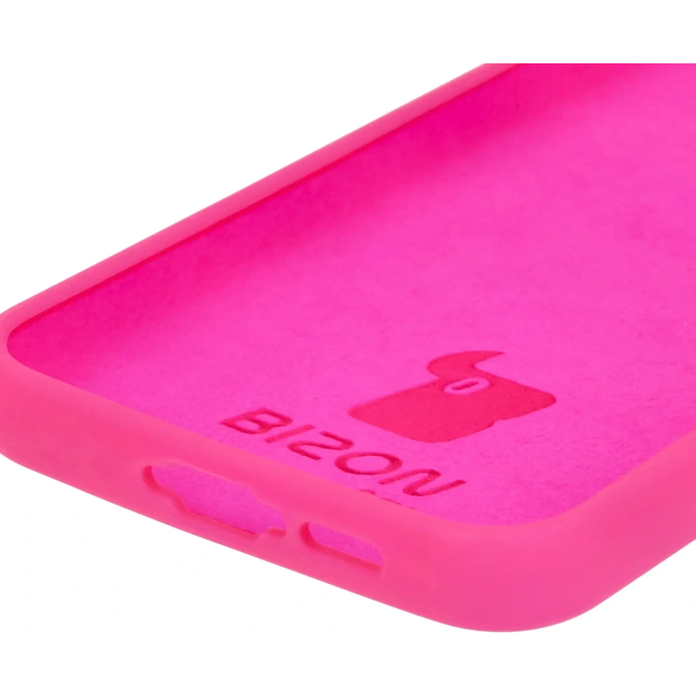 Silikonowe etui Bizon Soft Case do Samsung Galaxy A55 5G neonowo-różowe