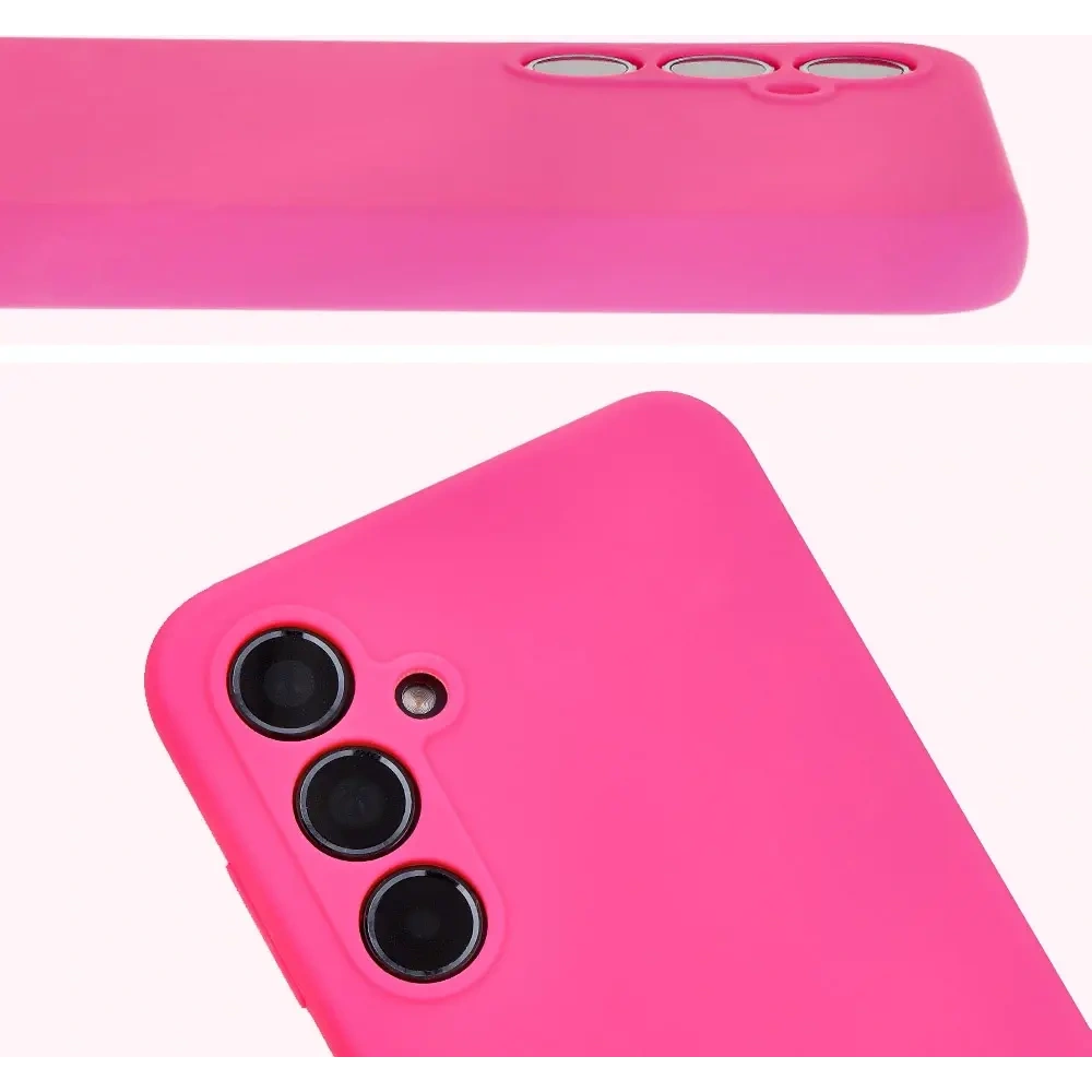 Silikonowe etui Bizon Soft Case do Samsung Galaxy A55 5G neonowo-różowe