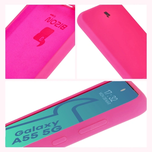 Kup Silikonowe etui Bizon Soft Case do Samsung Galaxy A55 5G neonowo-różowe - BIZ6099 - {ean13} - Sklep Home Screen